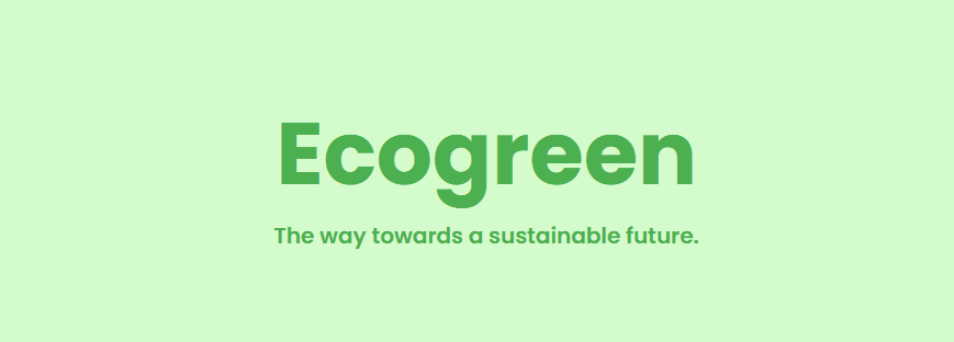 Ecogreen Ecommerce website project image