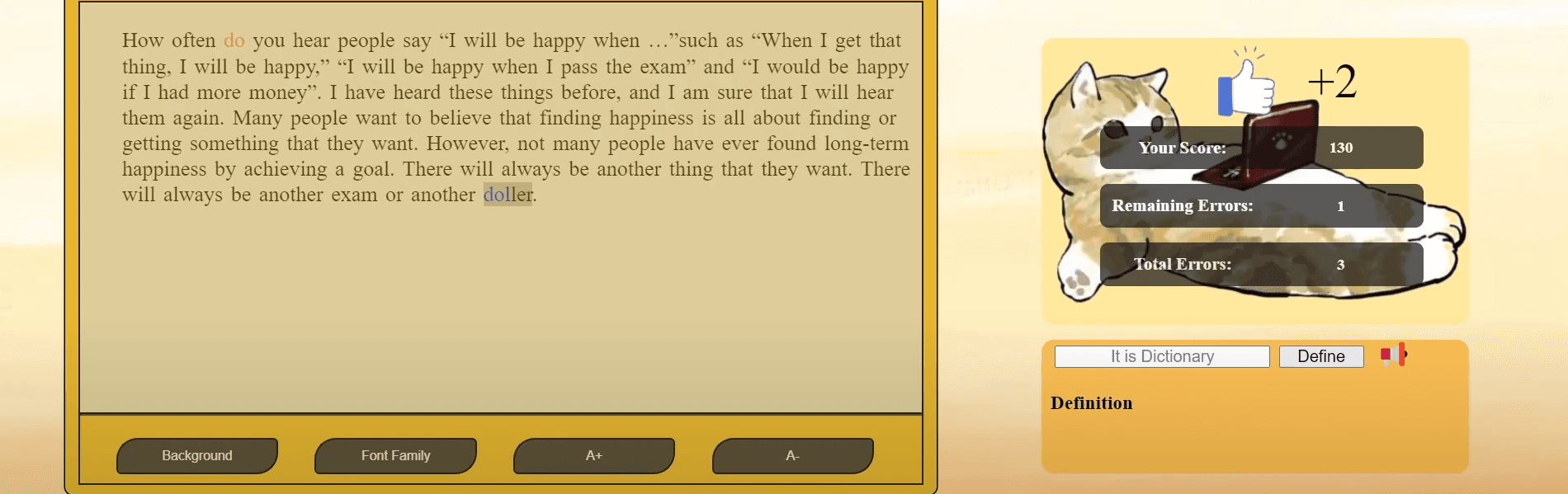 Re-Type : Spelling Game project image